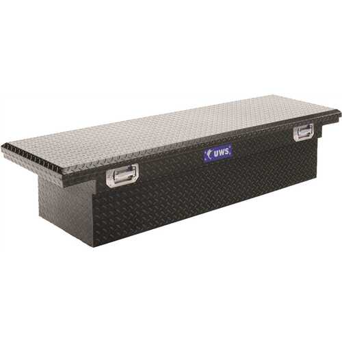 69 in. Gloss Black Aluminum Crossover Truck Tool Box with Pull Handles (Heavy Packaging)