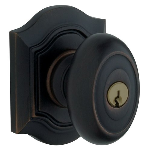 5238 Thick Door Bethpage Knob Emergency Egress Keyed Entry Satin Black Finish