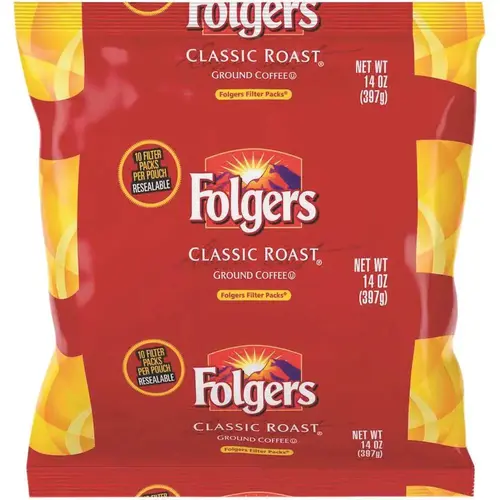 FOLGERS FOL10117 Classic Roast Ground Coffee Filter Pack Ground Caffeinated