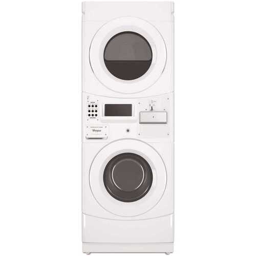 White Commercial Laundry Center with 3.1 cu. ft. Washer and 6.7 cu. ft. 120-Volt Vented Gas Dryer Coin Operated