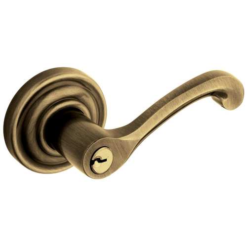 Estate Classic Lever w/Classic Rose Satin Brass & Black