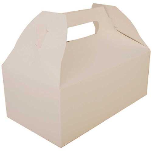 5 lb. White Carry Out Barn Box w/Handle 8-7/8 x 5 x 3-1/2"