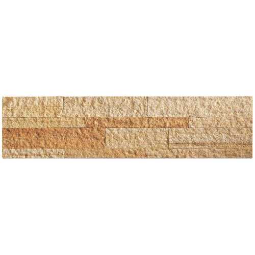 ASPECT A9087 23.6 in. x 5.9 in. Golden Sandstone Peel and Stick Stone Decorative Tile Backsplash