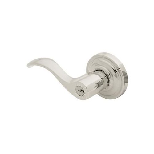 Left Hand 5255 Wave Lever Emergency Egress Keyed Entry Lifetime Bright Nickel Finish