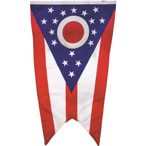 Valley Forge OH3 3 ft. x 5 ft. Nylon Ohio State Flag