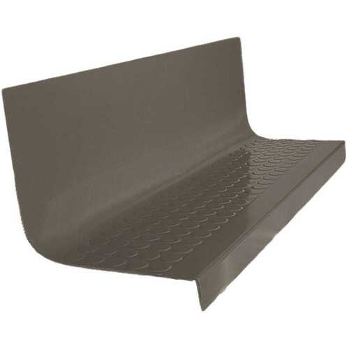 Vantage Circular Profile Charcoal 20.4 in. x 48 in. Rubber Square Stair Tread
