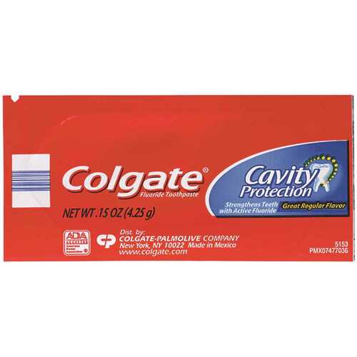Toothpaste Single Use Sachet White 15 oz