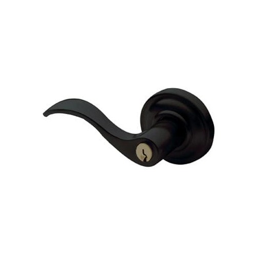 Left Hand 5258 Wave Lever Standard Keyed Entry Satin Black Finish