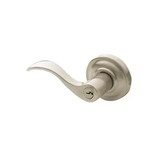 Left Hand 5258 Wave Lever Standard Keyed Entry Lifetime Satin Nickel Finish