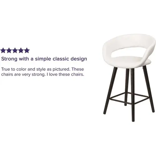 33.25 in. White Bar Stool Color/Finish Family