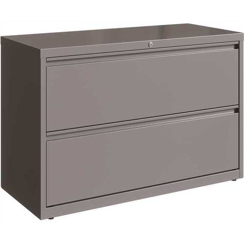 Hirsh Industries 23748 42 in. W Arctic Silver 2-Drawer Lateral File Cabinet