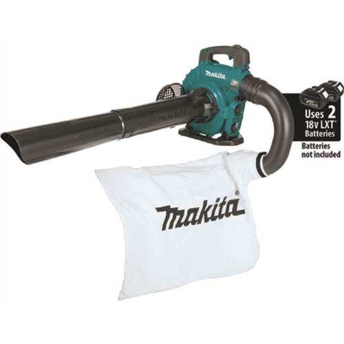 Makita XBU04ZV 120 MPH 473 CFM LXT 18V X2 (36V) Lithium-Ion Brushless Cordless Leaf Blower with Vacuum Attachment Kit (Tool-Only)