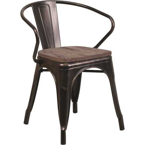 Black-Antique Gold Side Chair