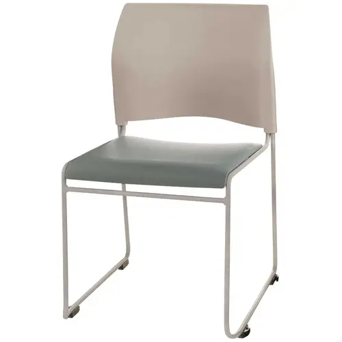 PADDED STACK CHAIR BLUE/GRY