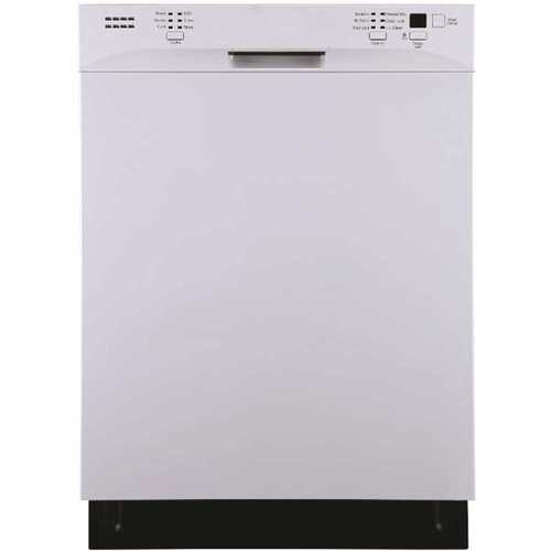 24 in. Front Control Dishwasher in White