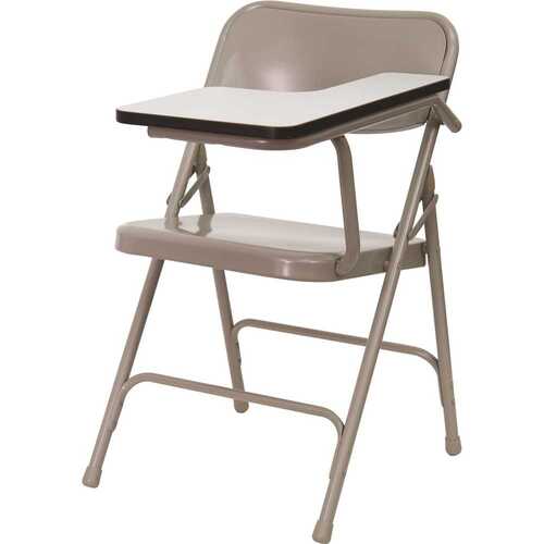 Beige Steel Left Arm Folding Chair