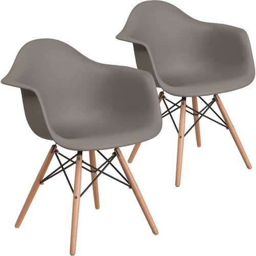 Moss Gray Plastic Party Chairs