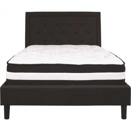 Flash Furniture CGA-SL-228518-BL-HD Black Full Platform Bed and Mattress Set