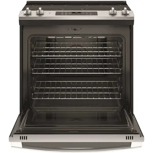 30 in. 5.3 cu. ft. Slide-In Electric Range in Stainless Steel with Convection, Air Fry Cooking