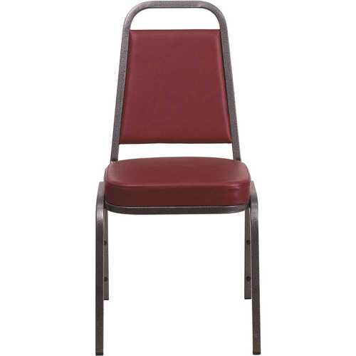 Vinyl Stackable Chair in Burgundy