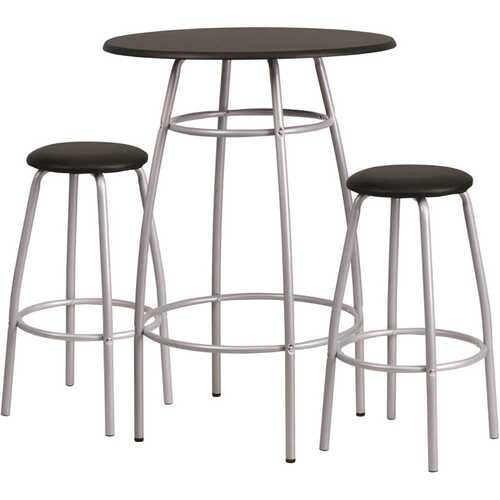 28 in. Bar Height Black Bar Stool Color/Finish Family