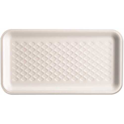 Primesource Building Products 75001435 10.75 in. x 5.75 in. x .5 in. White Disposable Foam Meat & Poultry Trays