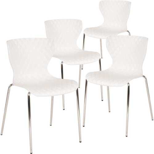 Plastic Stackable Chair in White