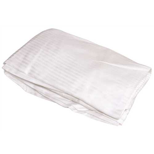 T250 Queen Fitted Sheets, 60 in. x 80 in. x 15 in. White with Tone on Tone Sateen Stripes - pack of 12