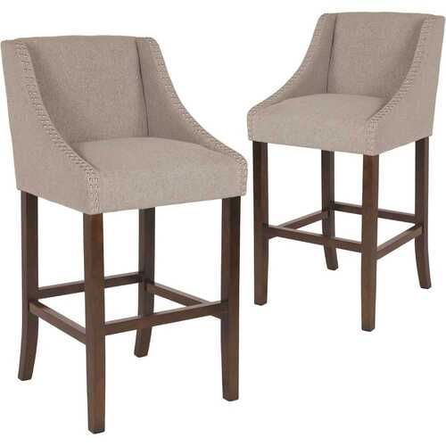 42 in. Light Gray Fabric Bar Stool Color/Finish Family