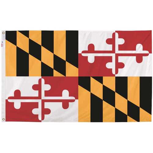Valley Forge MD3 3 ft. x 5 ft. Nylon Maryland State Flag