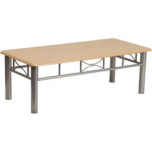 46 in. Natural/Gray Large Rectangle Wood Coffee Table