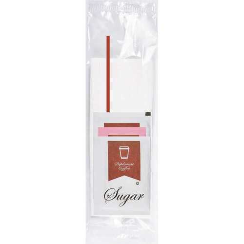 Diplomat C-CK-111011-C500 Coffee Condiment Kit 1 Sugar, 1 Sugar Substitute, 1 Creamer, 1 Stir Stick, 1 Napkin