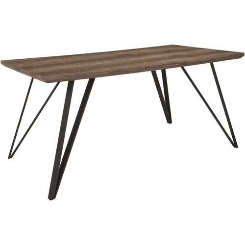 Distressed Light Brown Dining Table