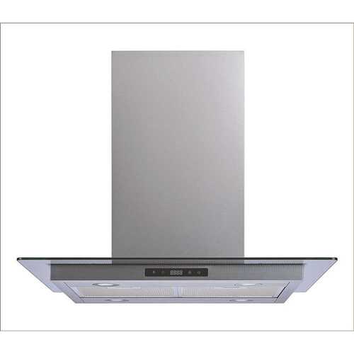 30 in. 475 CFM Convertible Island Mount Range Hood in Stainless Steel and Glass with Mesh Filters and Touch Control