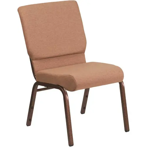 Fabric Stackable Chair in Caramel