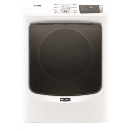 Maytag MED6630HW 7.3 cu. ft. 240-Volt White Stackable Electric Vented Dryer with Steam, ENERGY STAR