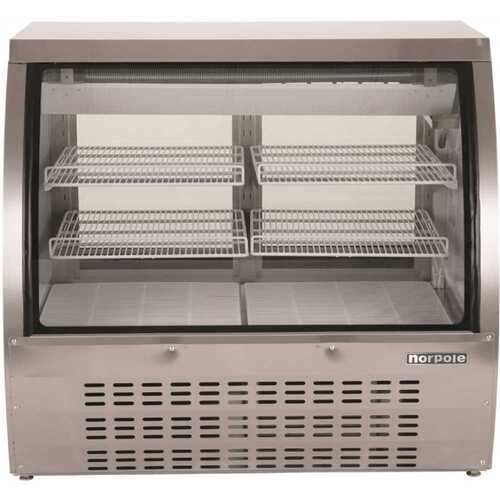 Norpole NPDC-48B 48 in. W 18 cu. ft. Commercial Specialty Refrigerated Deli Case, in Stainless