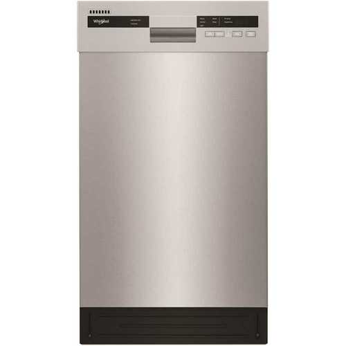 18 in. Monochromatic Stainless Steel Front Control Built-In Compact Dishwasher with Stainless Steel Tub, 50 dBA