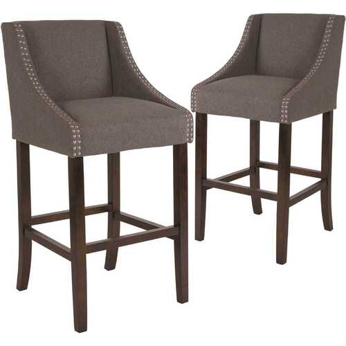 30 in. Dark Gray Fabric Bar stool Color/Finish Family