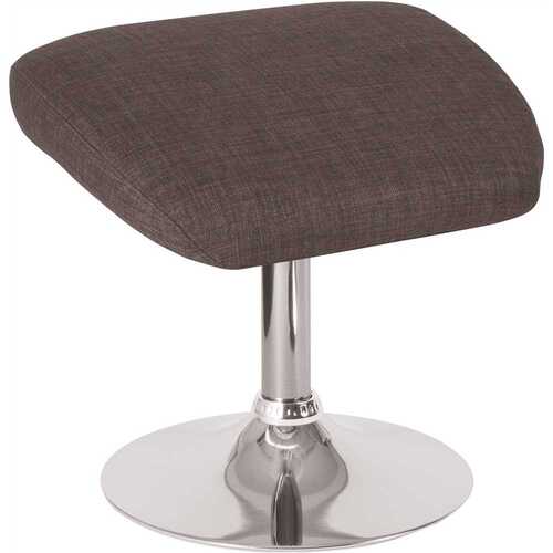 Dark Gray Fabric Ottoman