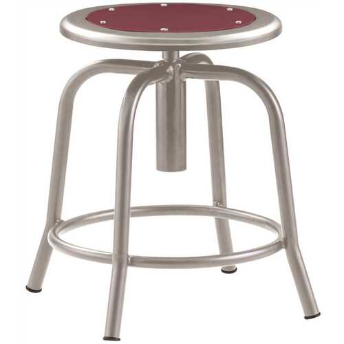 ADJ HGT STOOL BURGNDY/GREY