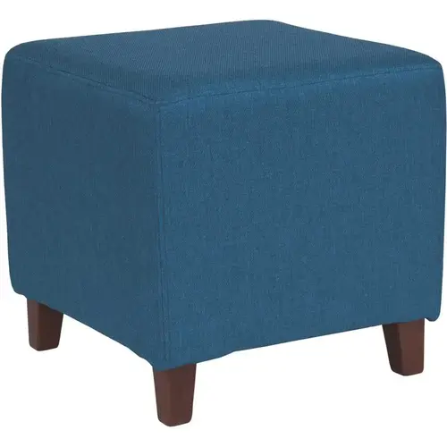 Blue Fabric Ottoman