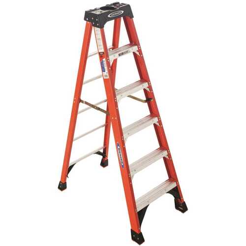 Werner NXT1A06 6 ft. Fiberglass Step Ladder (10 ft. Reach Height) with 300 lb. Load Capacity Type IA Duty Rating