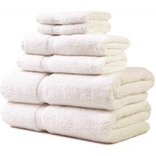 16 in. x 30 in. 4.5 lb. Hand Towel with Dobby Border in White - pack of 120