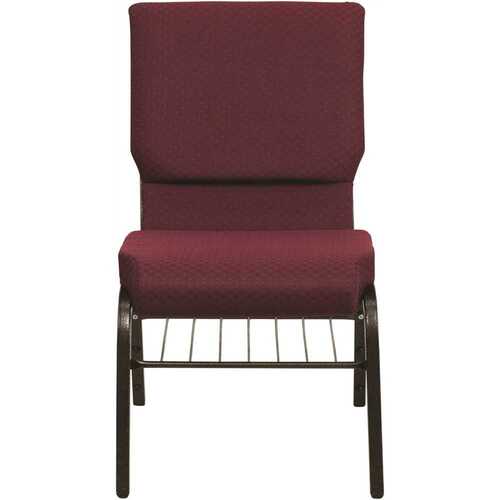 Fabric Stackable Chair in Burgundy