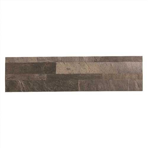 ASPECT A9085 23.6 in. x 5.9 in. Iron Slate Peel and Stick Stone Decorative Tile Backsplash