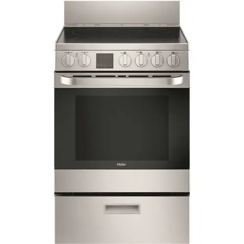 24 in. 2.9 cu. ft. Electric Range with Self-Cleaning Convection Oven in Stainless Steel