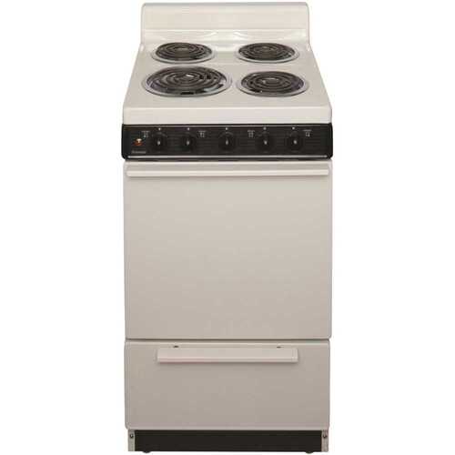 20 in. 2.42 cu. ft. Electric Range in Biscuit