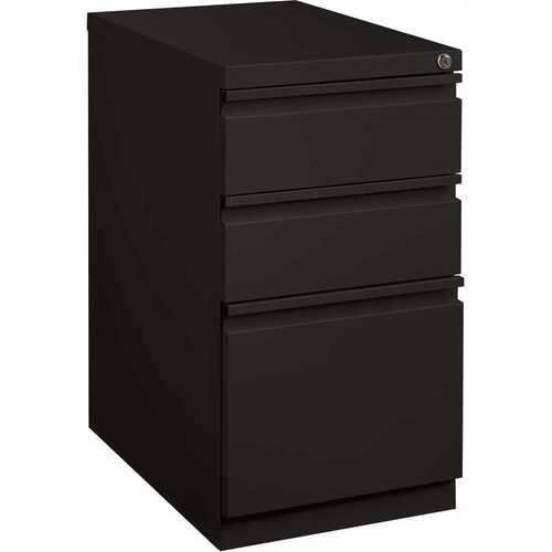 23 in. D Black Mobile Pedestal with Full Width Pull