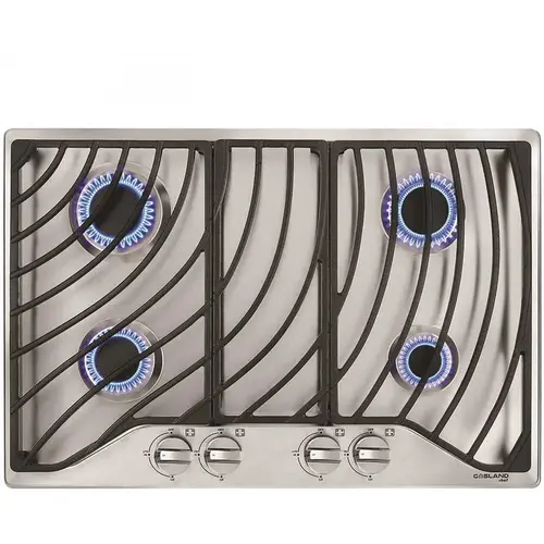 GASLAND Chef GH1304SF 30 in. Built-In Gas Cooktop in Stainless Steel with 4-Burner including Gas Hob Drop-In Gas Cooker NG/LPG Convertible